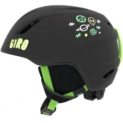Rabatt ???? Giro Launch Skihelm Matte Black/Bright Green Alien Kinder ????